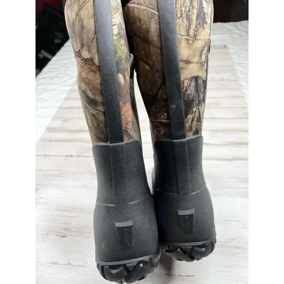 Boggs Sky High Worker Camouflage Boots Chunky Mossy Oak Sole Unisex US 7 EU 40