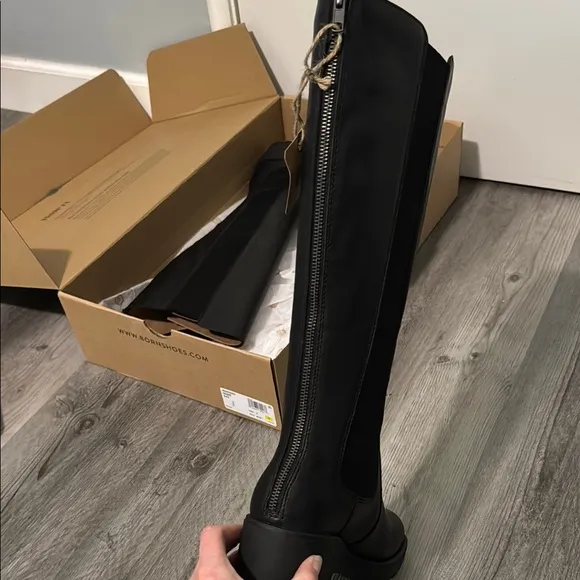 Born Black Heeled Galdot Boots with Chunky Heel