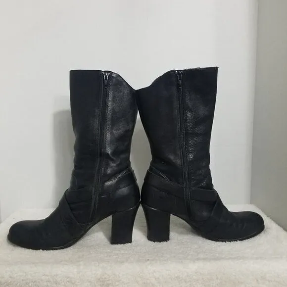Born Leather Cross strap Boots