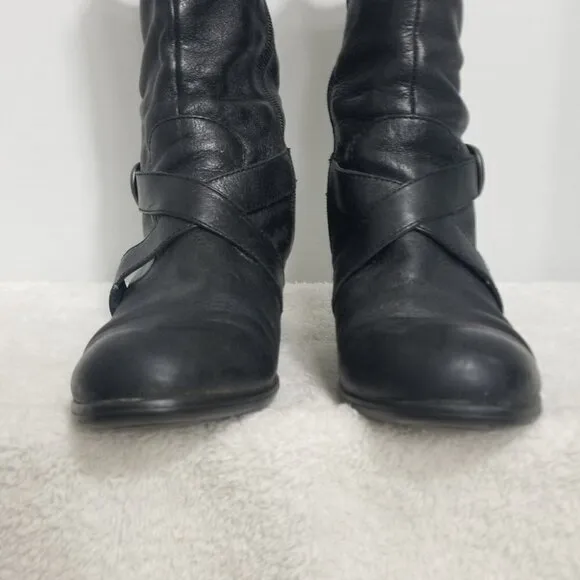 Born Leather Cross strap Boots