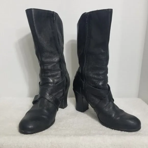 Born Leather Cross strap Boots