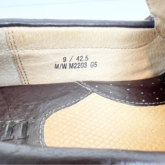 BORN Men’s Brown Laced Leather Driving Loafers Moccasins Size 9