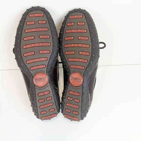 BORN Men’s Brown Laced Leather Driving Loafers Moccasins Size 9