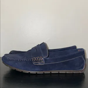 BORN Men’s Suede Slip On Penny Loafers.  Memory foam insoles. 9 BM0003872 Navy