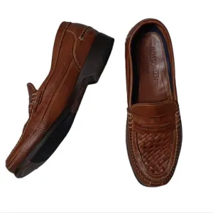 Bostonian classic loafers John mens size 9.5 y2k vintage style basket weave