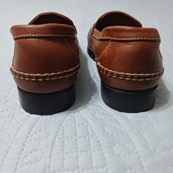 Bostonian classic loafers John mens size 9.5 y2k vintage style basket weave