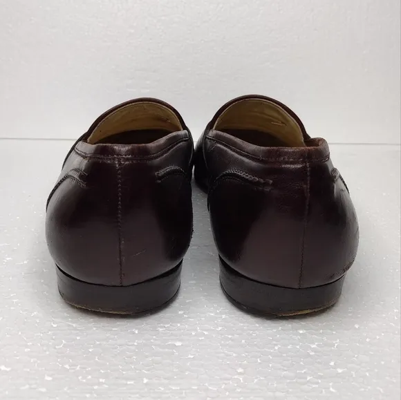 Bragano By Cole Haan Brown Leather Men's Penny Slip-On Loafers
