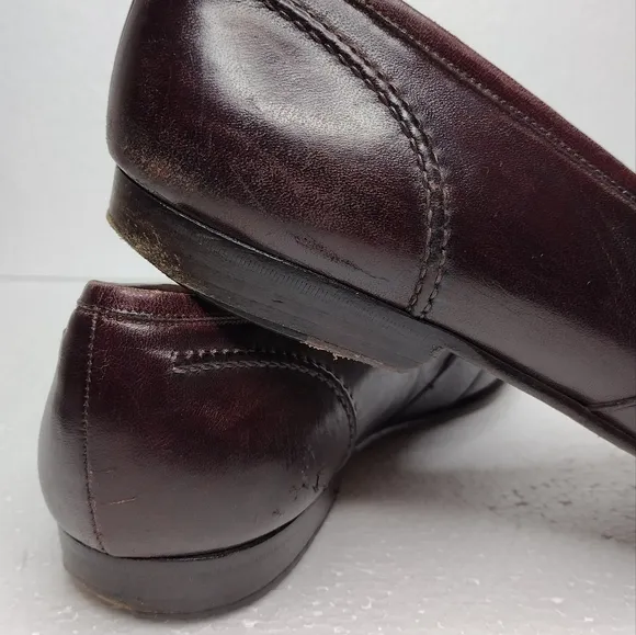 Bragano By Cole Haan Brown Leather Men's Penny Slip-On Loafers