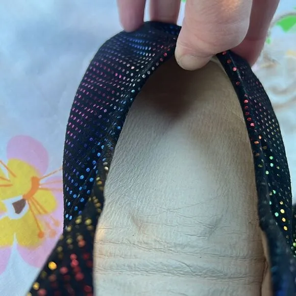 *BRAND NEW* Disco Rainbow Dots Storehouse Flats -7 NWT