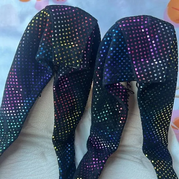 *BRAND NEW* Disco Rainbow Dots Storehouse Flats -7 NWT