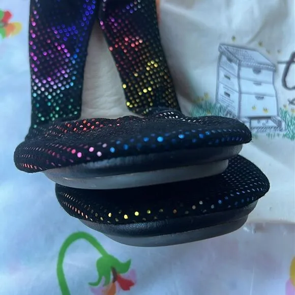 *BRAND NEW* Disco Rainbow Dots Storehouse Flats -7 NWT