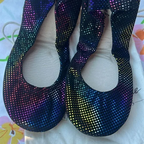 *BRAND NEW* Disco Rainbow Dots Storehouse Flats -7 NWT