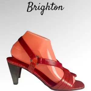 Brighton Rhodes leather heeled sandals size 8.5