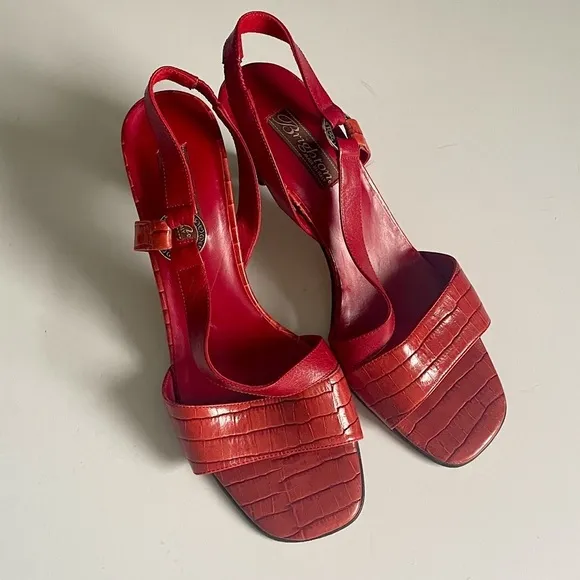 Brighton Rhodes leather heeled sandals size 8.5