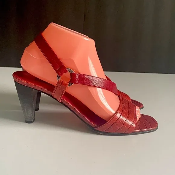 Brighton Rhodes leather heeled sandals size 8.5