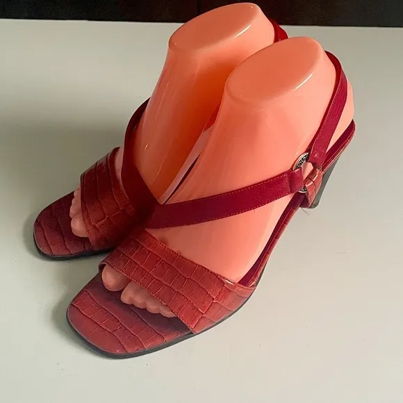 Brighton Rhodes leather heeled sandals size 8.5