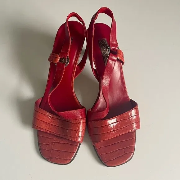 Brighton Rhodes leather heeled sandals size 8.5