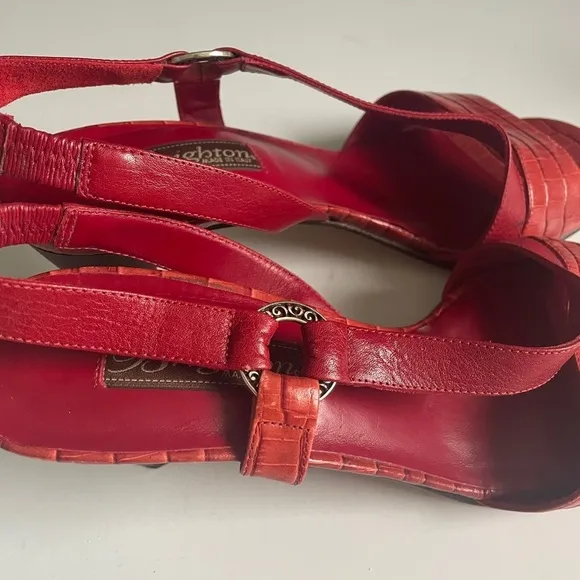 Brighton Rhodes leather heeled sandals size 8.5