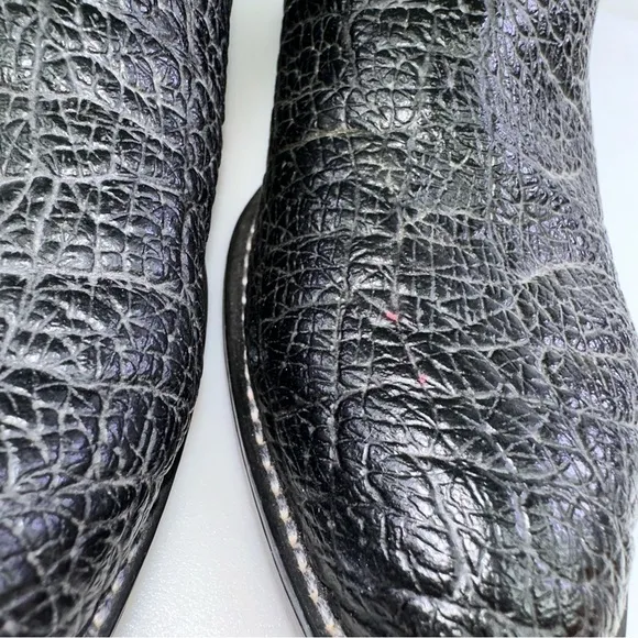 Bronco Men's WM1950 Black Almond Toe Mid-Calf Western Boots - Size 9EE