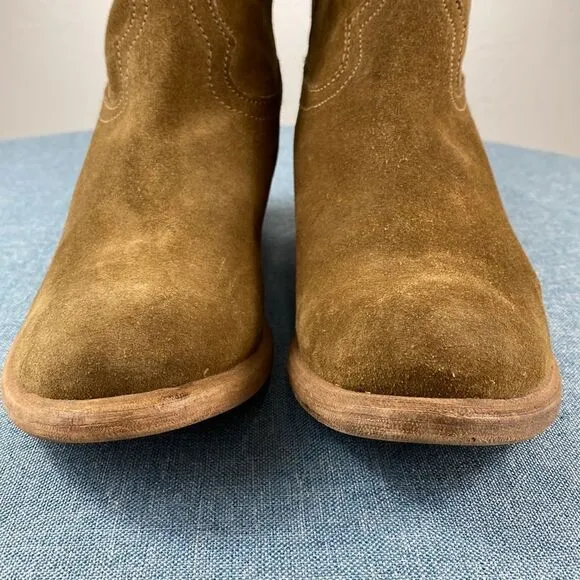 Bronx Dirty Suede Color Pull On Linux Western Boots  Size 5.5/6