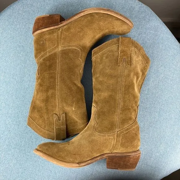 Bronx Dirty Suede Color Pull On Linux Western Boots  Size 5.5/6