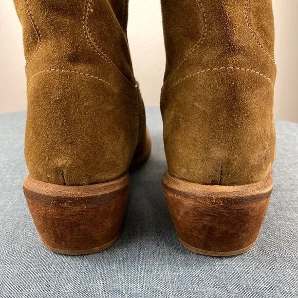 Bronx Dirty Suede Color Pull On Linux Western Boots  Size 5.5/6