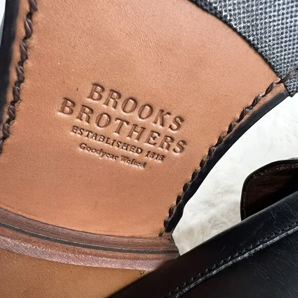 Brooks Brothers Goodyear Welted Black Leather Penny Loafers Men’s 10 B EUC