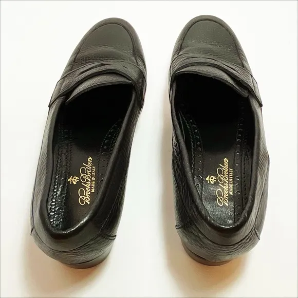 Brooks Brothers Pebbled Leather Penny Loafers