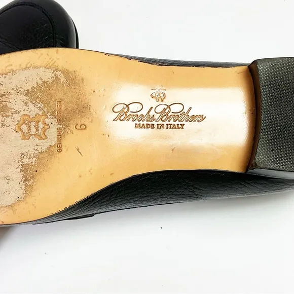 Brooks Brothers Pebbled Leather Penny Loafers