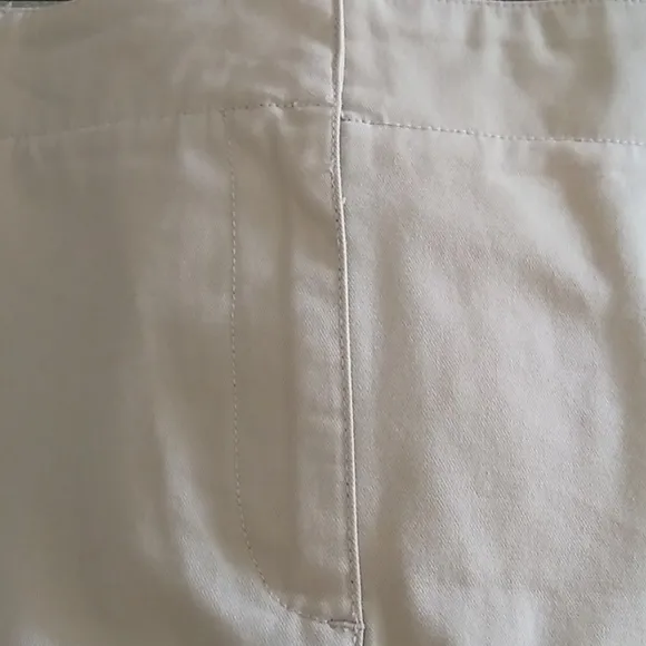 Brooks Brothers Tailored Cotton Twill Khaki Fly Front Skirt, Size 8