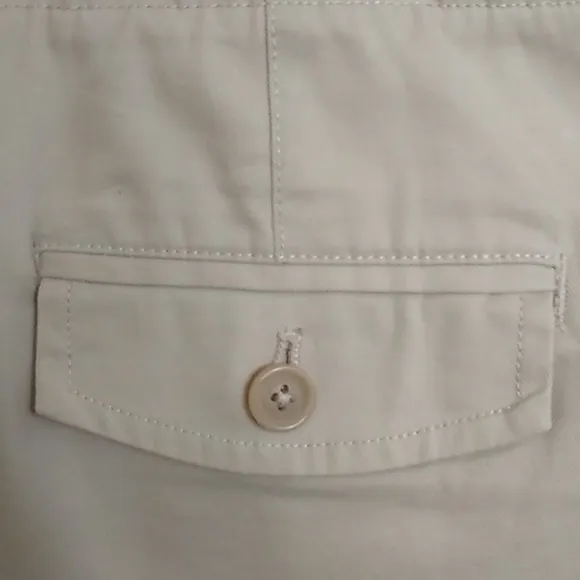 Brooks Brothers Tailored Cotton Twill Khaki Fly Front Skirt, Size 8