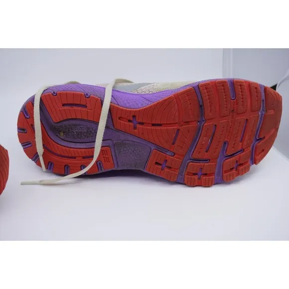 Brooks Shoes Womens Size 10 Adrenaline GTS 22 Running Comfy Grey White Purple