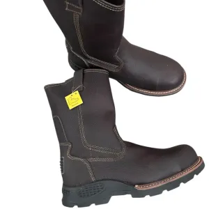 Brown Mid-Calf Pull-On Work Boots size 13  leather boots