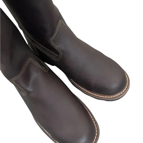 Brown Mid-Calf Pull-On Work Boots size 13  leather boots