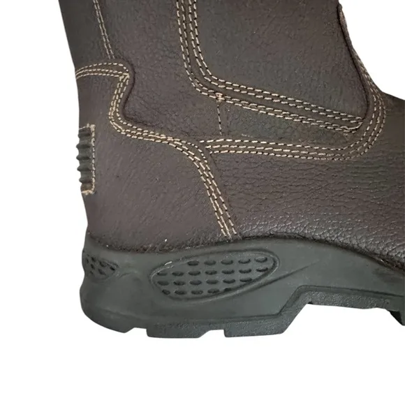 Brown Mid-Calf Pull-On Work Boots size 13  leather boots