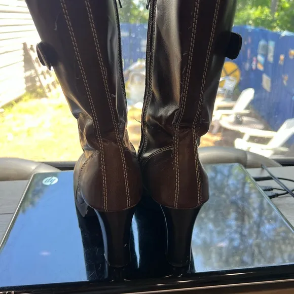 Brown Tall Boots with Fur Lining