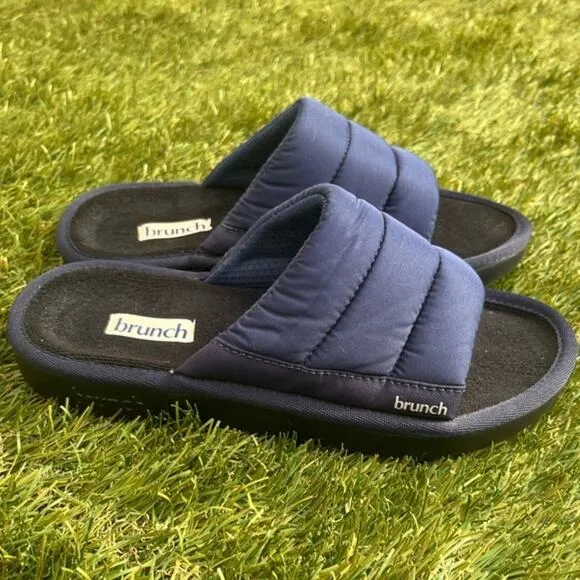 Brunch Poolslide Luxury Hotel Water Resistant Cushioned Slip On Sandals Size 7