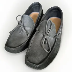 Brunello Cucinelli Driving Shoes Loafers Green Mens Suede US 12-11.5 EU 45 Italy