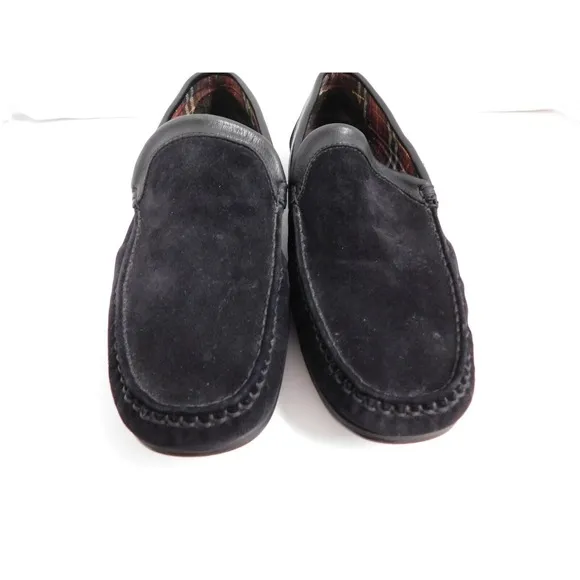 Bruno Magli Black Griglio Black Suede Leather Driving Moccasin Loafers Italy 8