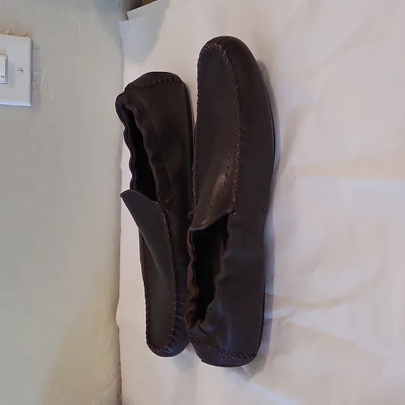 Bruno Magli Faina Brown Moccasin Driving Loaders Luxe Leather Size 11