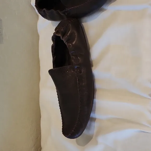 Bruno Magli Faina Brown Moccasin Driving Loaders Luxe Leather Size 11
