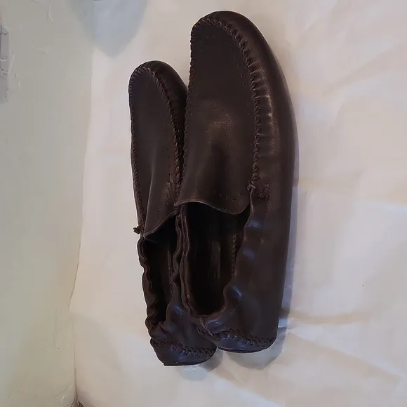 Bruno Magli Faina Brown Moccasin Driving Loaders Luxe Leather Size 11