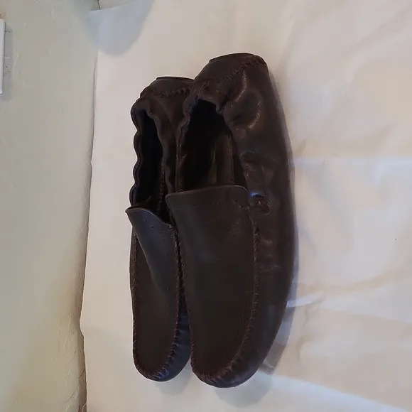 Bruno Magli Faina Brown Moccasin Driving Loaders Luxe Leather Size 11