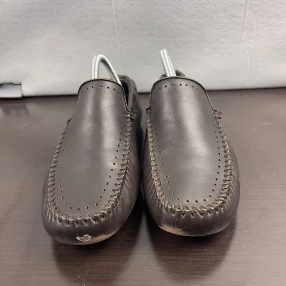 Bruno Magli Faina Driving Moccasin  Loafers Brown Leather Slip On Shoes Size 8