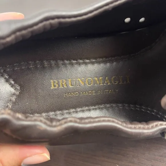 Bruno Magli Faina Driving Moccasin  Loafers Brown Leather Slip On Shoes Size 8