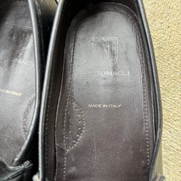 Bruno Magli Loafers Shoes Driving Mocs Black Leather Slip On Italy Men S…