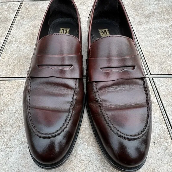 Bruno Magli Made in Italy  Leather Penny Loafers