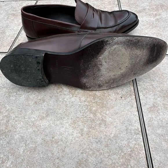 Bruno Magli Made in Italy  Leather Penny Loafers
