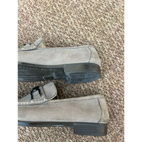 Bruno Magli Xander Suede Driving Moccasin Light Grey
