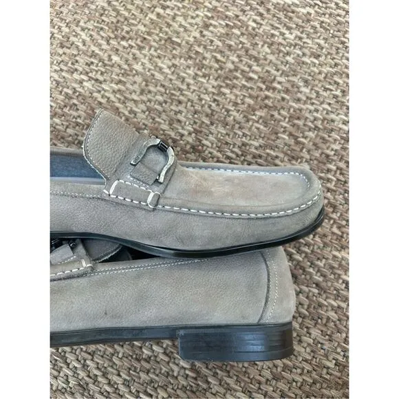 Bruno Magli Xander Suede Driving Moccasin Light Grey